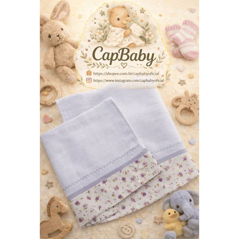 🤍 Kit Fraldinhas Bordadas – CapBaby 🤍