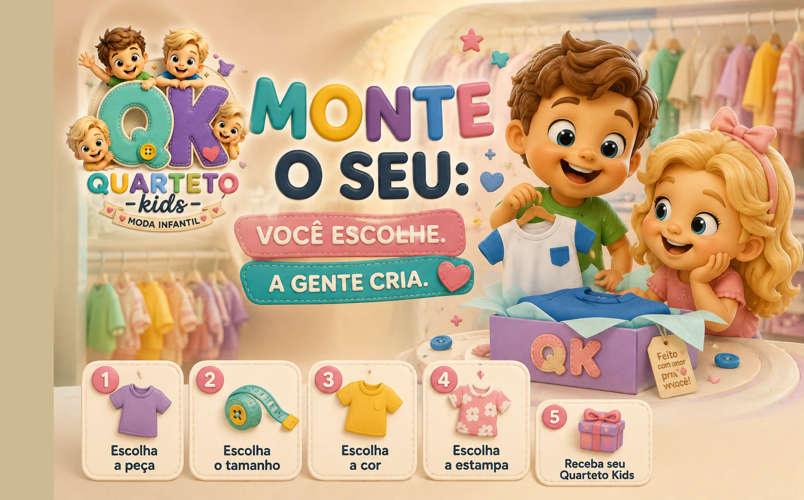 Monte o seu produto Quarteto Kids
